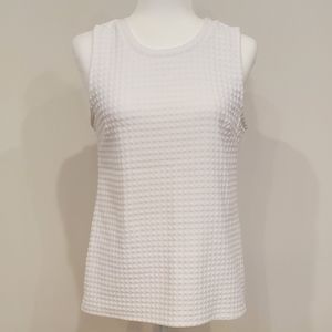 Banana Republic white Tank Squares detail